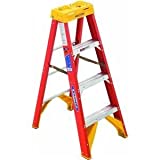 Werner 6204 300-Pound Duty Rating Type IA Fiberglass Stepladder, 4-Foot by Werner