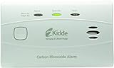 Kidde Carbon Monoxide Detector with 10-Year Battery, 3 LEDs, Alarm Memory, Test-Reset Button