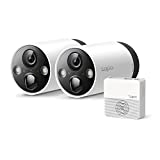 TP-Link Tapo 2K QHD Outdoor Wireless Security Camera System, Up to 180 Day Battery, Color Night Vision, Starlight Sensor, Motion/Person/Pet/Vehicle Detection, works w/Alexa &Google Home(Tapo C420S2)