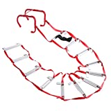 Fire Escape Ladder 2 Story Portable Safety Ladder Emergency Escape Ladder with Anti-Slip Rungs, 15 Ft