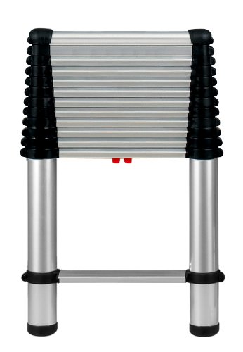 Telesteps 1600E Fully Automatic Telescoping Ladder, with Patented One-Touch Release, OSHA Compliant 12.5 ft Extended Height, Up to 16 ft Reach May be Possible, Telescoping Extension Ladder