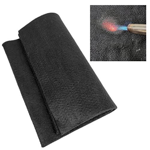 Welding Blanket Fireproof | Heat Resistant Up To 1800°F | Flame Retardant Fabric Material Carbon Felt for Welders | Plumbers Cuttable (1, Large)