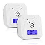 Carbon Monoxide Detector ,CO Gas Monitor Alarm Detector Complies with UL 2034 Standards ,CO Sensor with LED Digital Display for Home,Depot,Battery Powered(2Pcs)