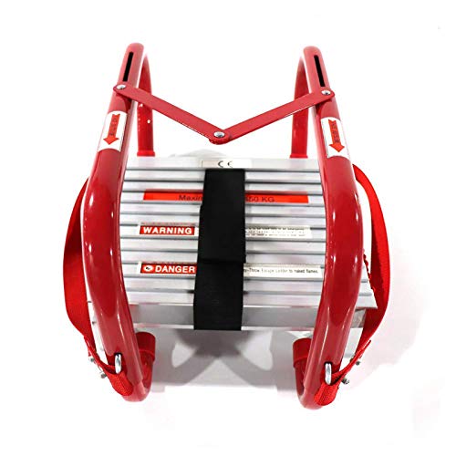 SHAREWIN Fire Ladder Retractable 3 Story Escape Ladder Portable Emergency Escape Ladder 25 Feet with Anti-Slip Rungs