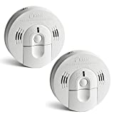 Kidde Smoke & Carbon Monoxide Detector, Hardwired, Interconnect Combination Smoke & CO Alarm with Battery Backup, Voice Alert, Pack of 2