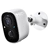 Security Camera Wireless Outdoor, Outdoor Camera Wireless 2-Way Talk Battery Powered Wi-Fi Cameras for Outside and Indoor 1080P Night Vision AI Motion Detection Spotlight Siren Alarm IP65 Weatherproof