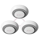 X-Sense 10 Years Battery Wireless Interconnected Combination Smoke and Carbon Monoxide Detector Alarm with Over 820 ft Transmission Range, Large Silence Button, XP01-W, 3-Pack