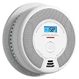 X-Sense 10-Year Battery Combination Smoke Carbon Monoxide Alarm Detector with Large LCD Display (Standalone Model)