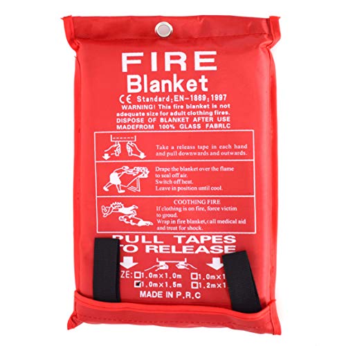 Large Fire Extinguisher Blanket. Chemical Free, No Mess, Easy to Store, Fire Extinguisher.