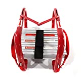 Fire Escape Ladder, 5&6 Story Emergency Portable Safety Reusable Ladder for Adults & Kids with Anti-Slip Rungs and Wide Steps V Center Suitable for Windows and Balcony|50-Foot